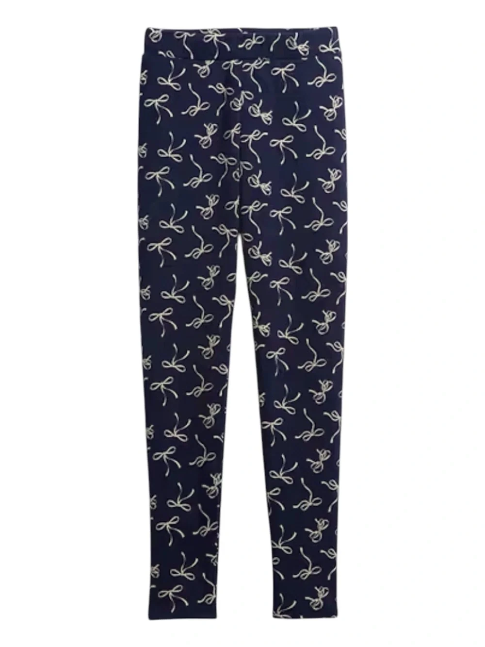 NWT GAP kids Navy Bow-Print cozy lined leggings